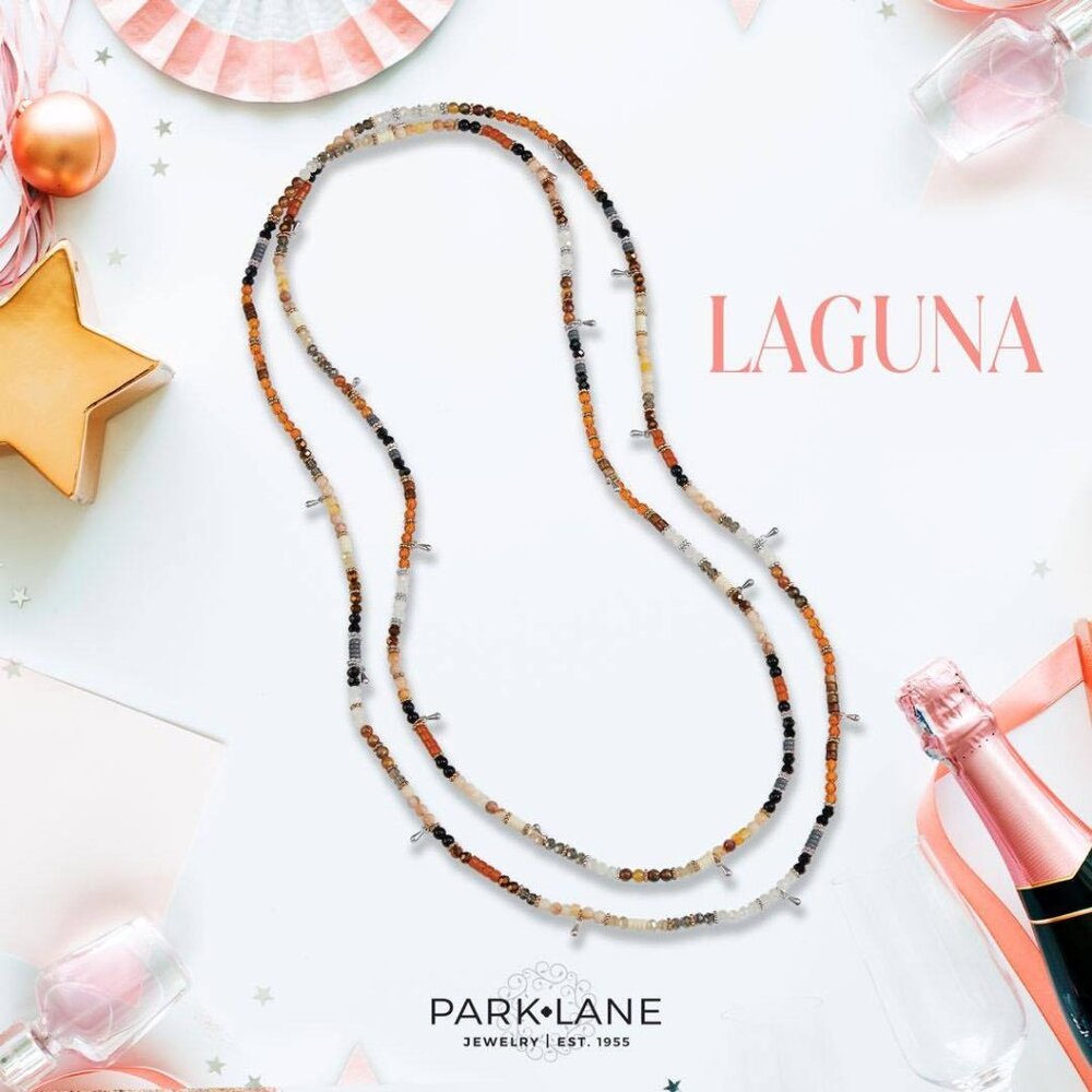 Park Lane Laguna Necklace - Brown, White, Black